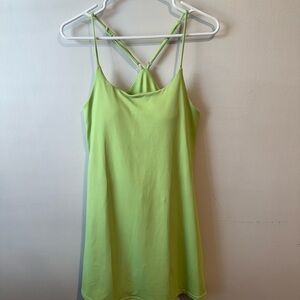 Lime Green Strappy Romper Dress